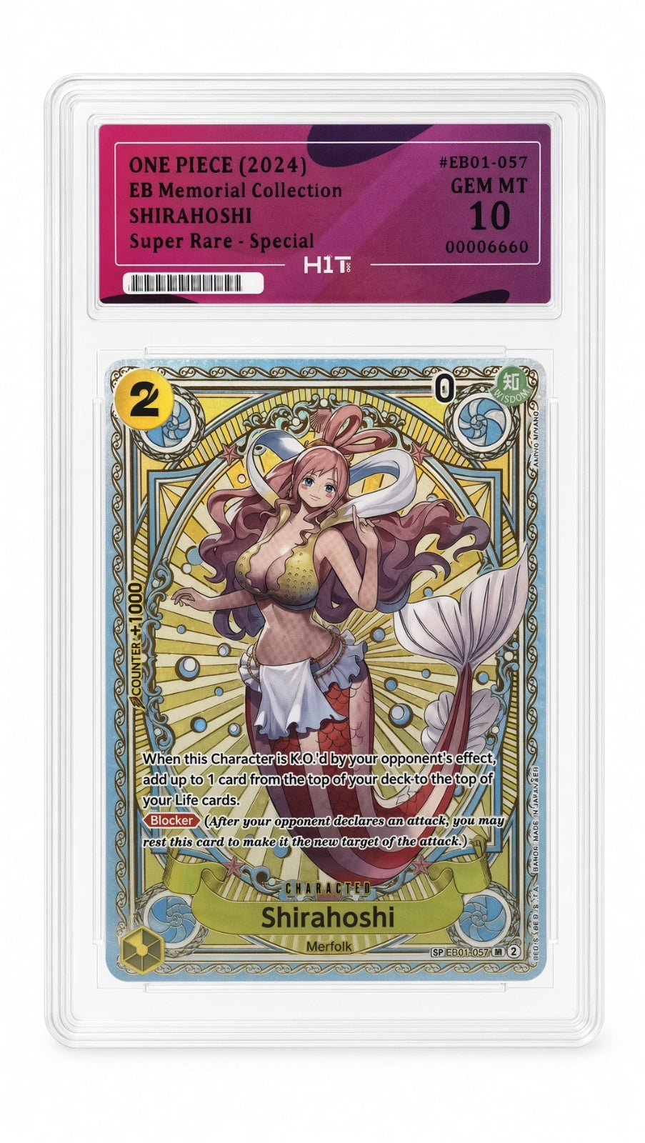 HIT 10 GEM MT ONE PIECE (2024) EB Memorial Collection SHIRAHOSHI Super Rare - Special