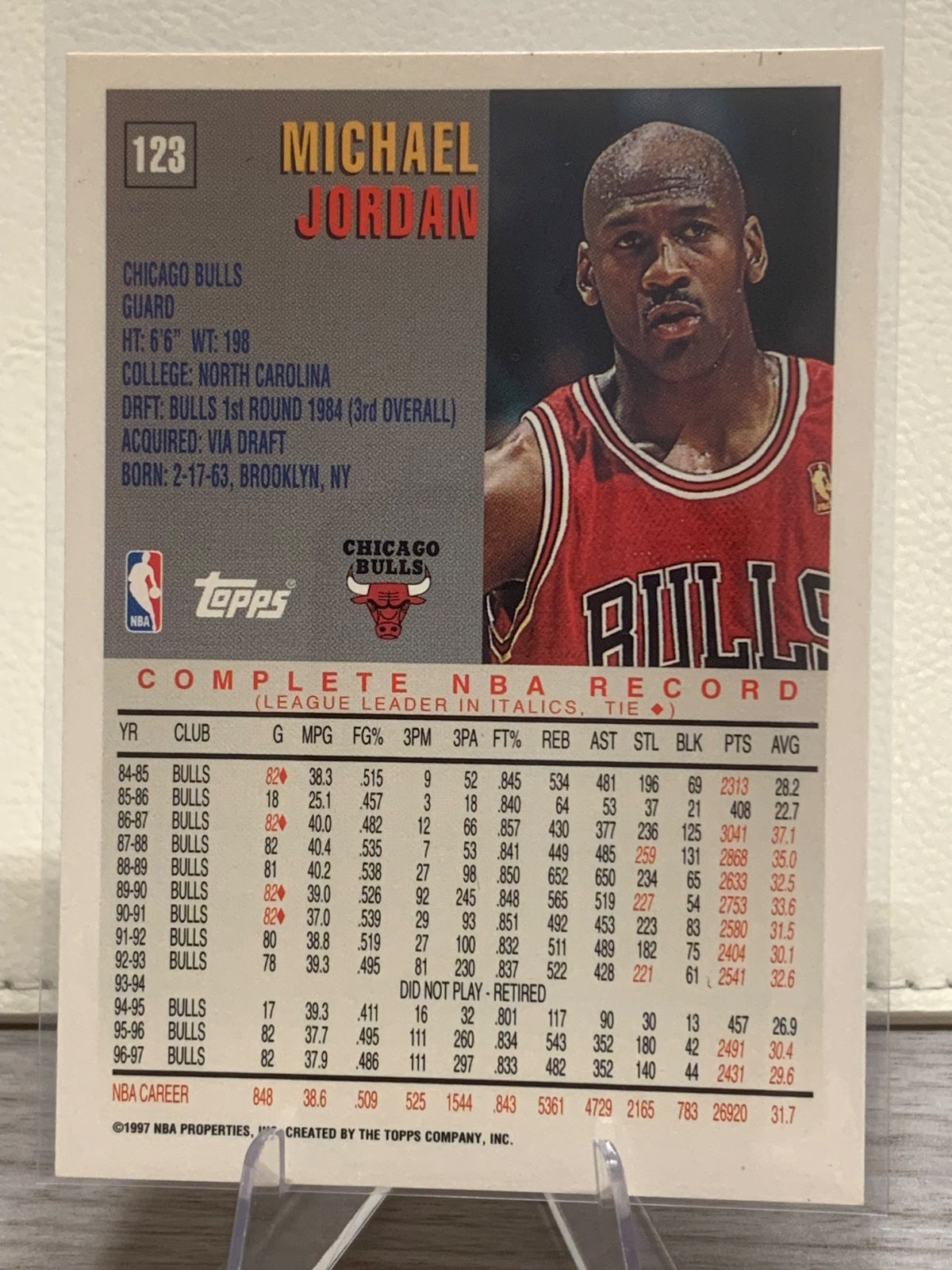 1997-98 Topps #123 Michael Jordan