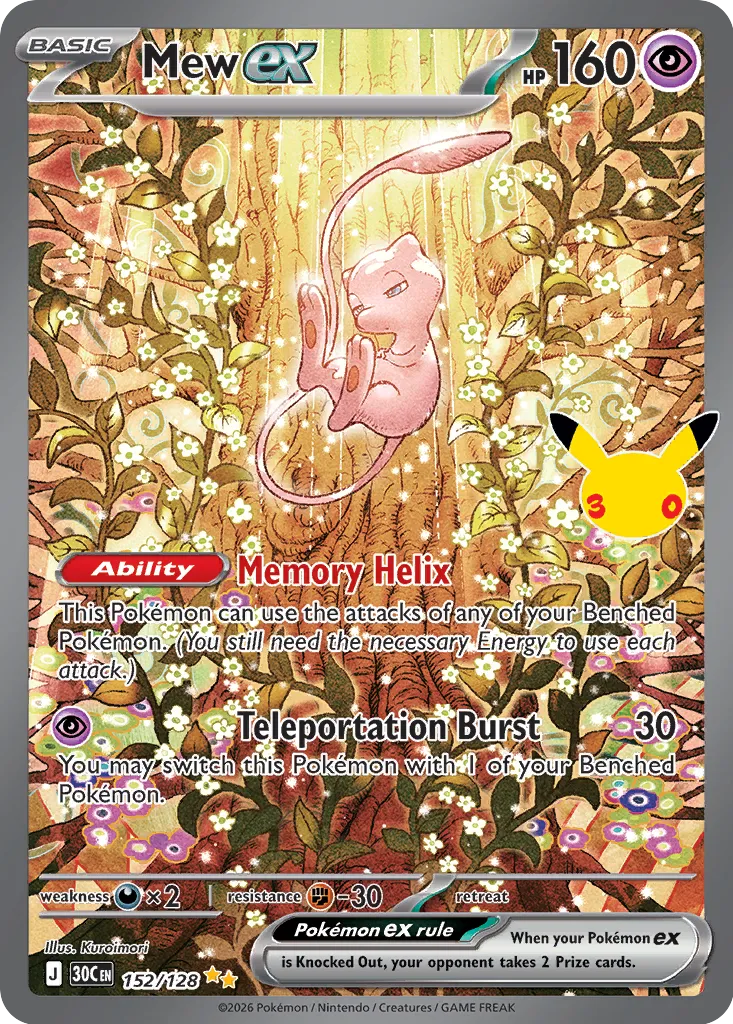 30th Celebration Mew ex 152/128