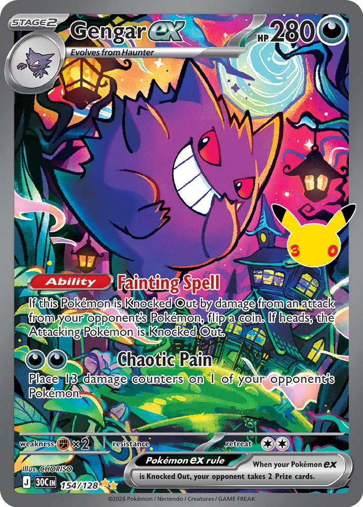 30th Celebration Gengar ex 154/128