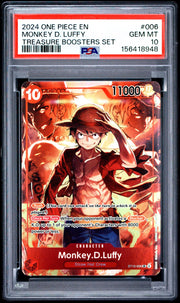 Monkey.D.Luffy (Treasure Booster Set) ST10-006 (One Piece Promotion Cards) — PSA 10
