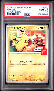 MCDONALD'S, #020, POKEMON M-P JP, 2025, PIKACHU, PSA 10