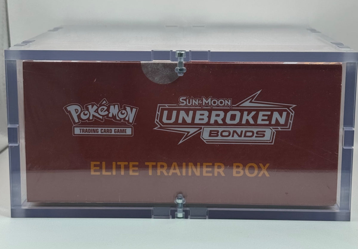 Unbroken Bonds Elite Trainer Box · Elite Trainer Box (ETB) w/ high quality acrylic