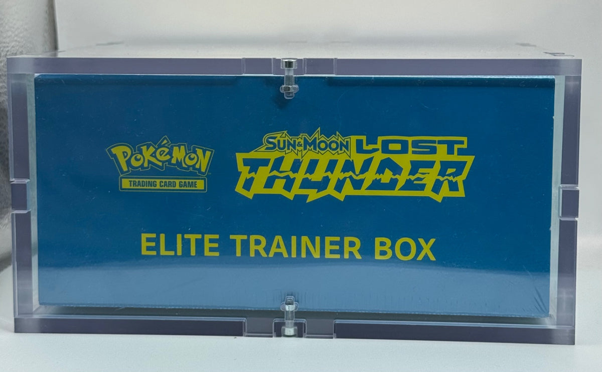 Lost Thunder Elite Trainer Box · Elite Trainer Box (ETB) w/ high quality acrylic