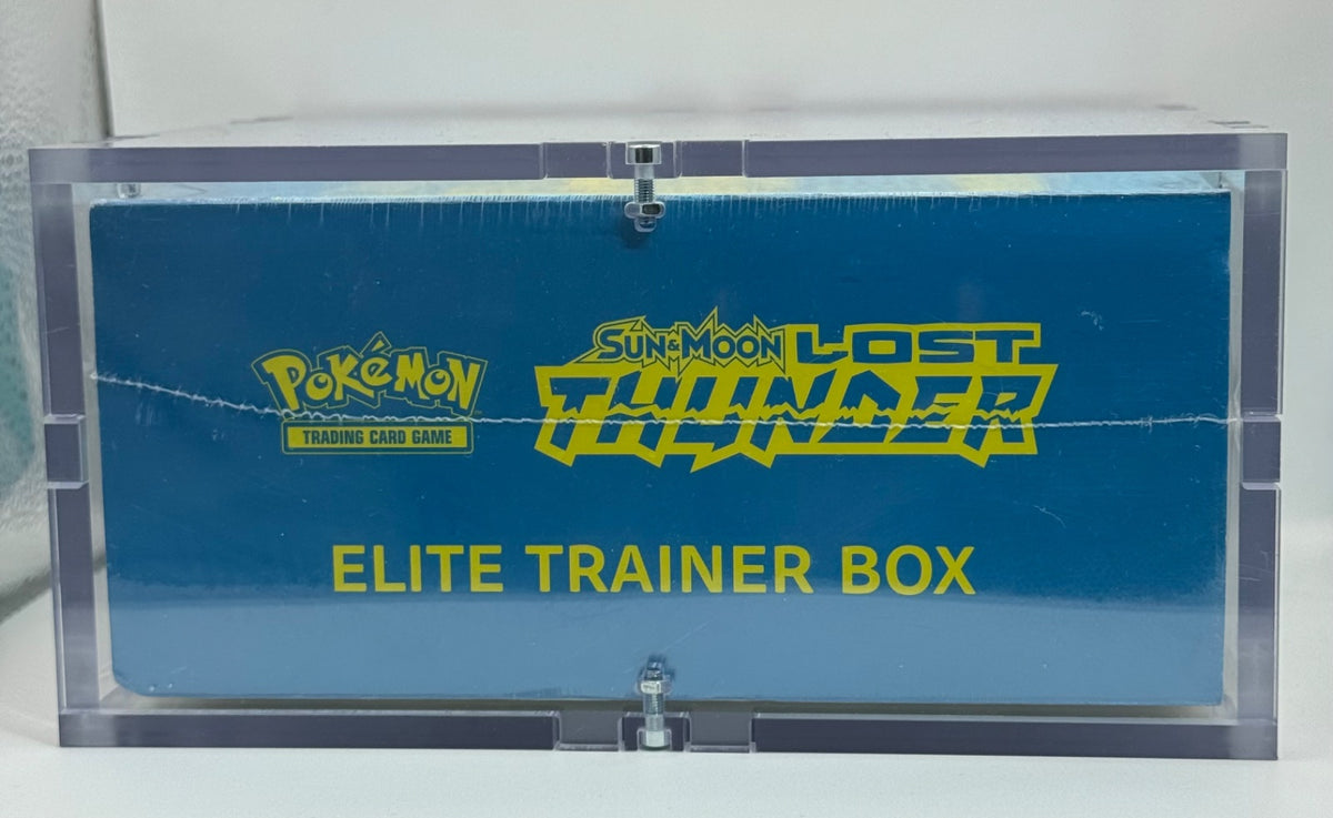 Lost Thunder Elite Trainer Box · Elite Trainer Box (ETB) w/ high quality acrylic