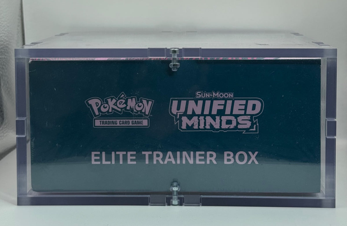 Unified Minds Elite Trainer Box · Elite Trainer Box (ETB) w/ high quality acrylic