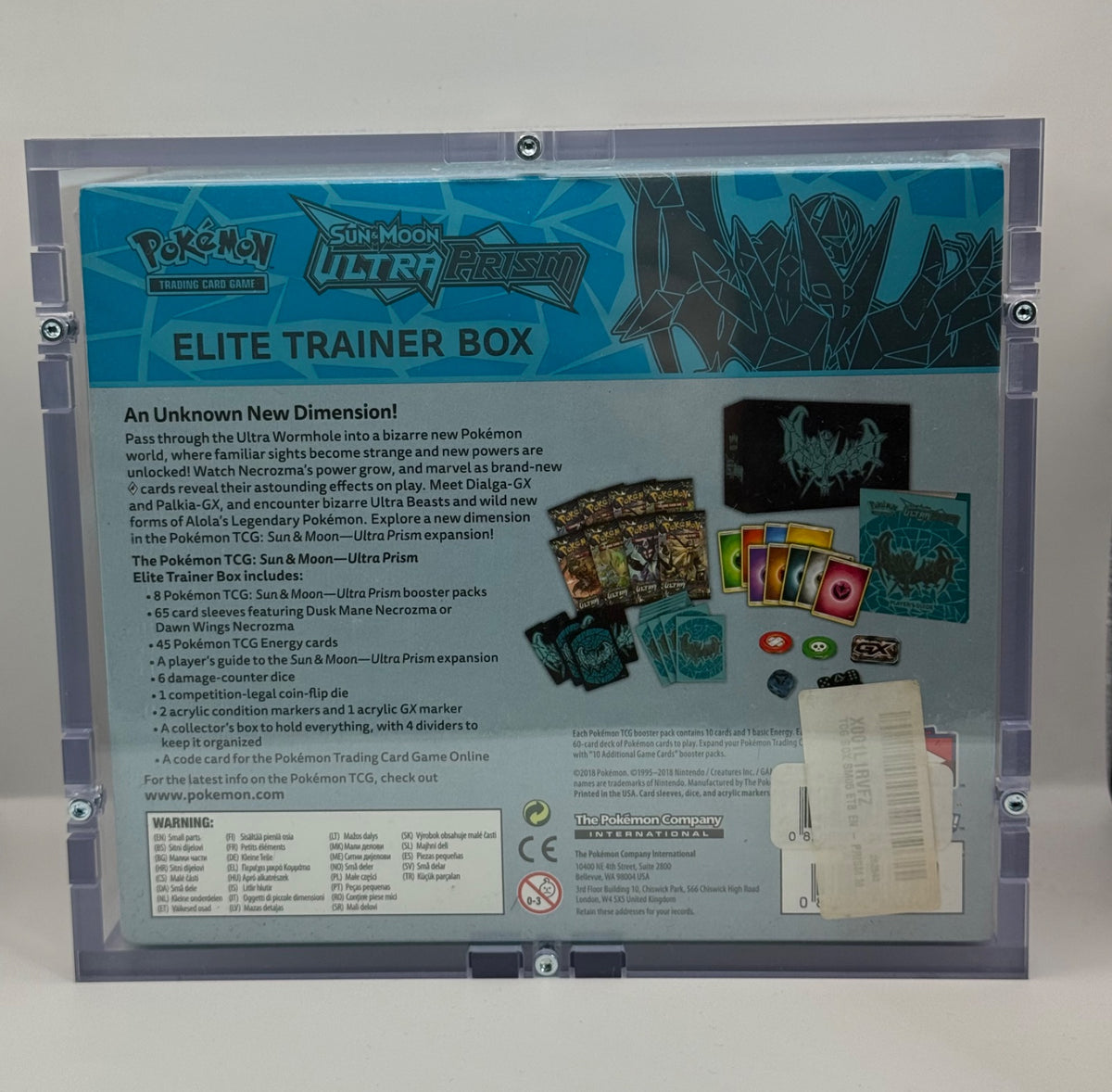 Ultra Prism Elite Trainer Box [Dawn Wings Necrozma] · Elite Trainer Box (ETB) w/ high quality acrylic