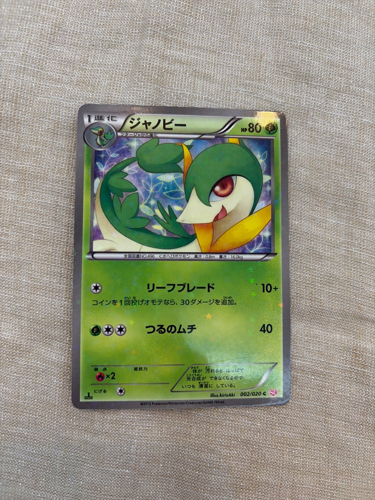 Servine (JP) 002/020 · 1st Edition Holofoil (Shiny Collection)