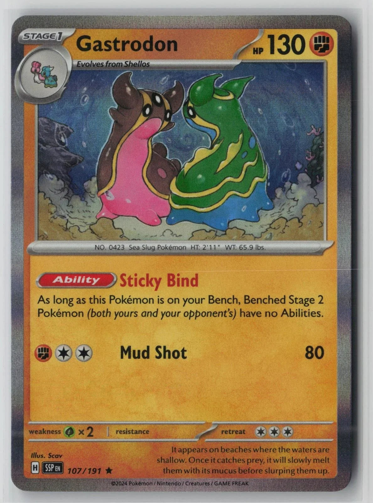 Gastrodon 107/191 · Holofoil (Surging Sparks)