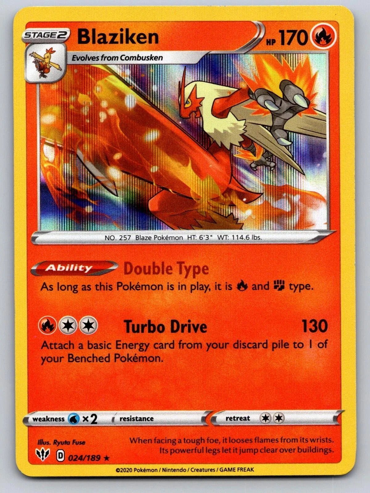 Blaziken 024/189 · Holofoil (Darkness Ablaze)