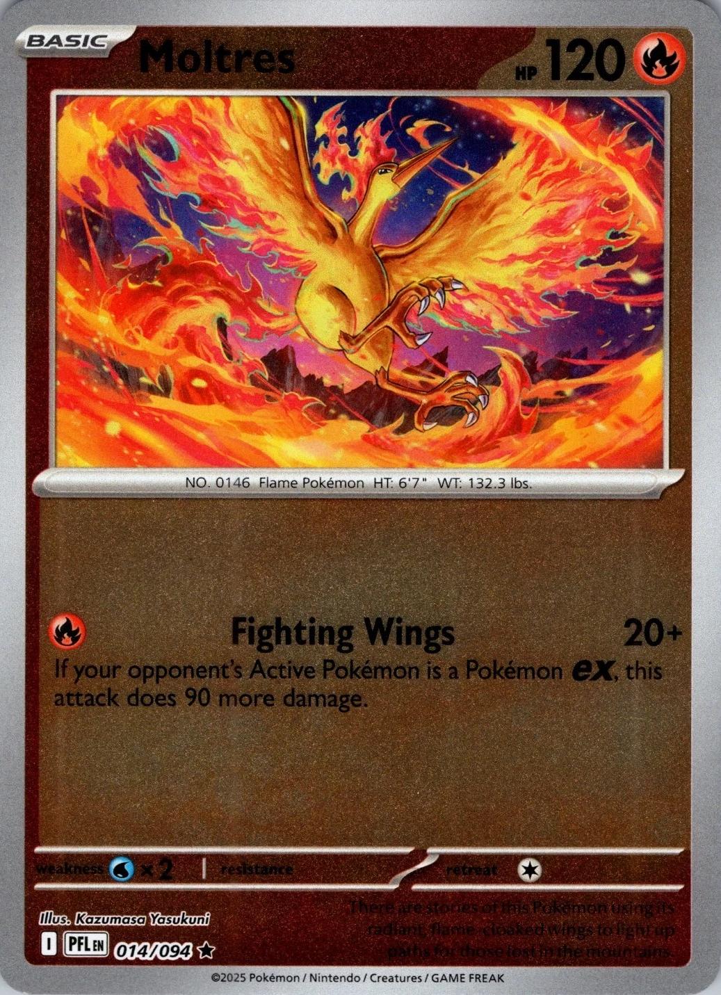 Moltres 014/094 · Reverse Holofoil (Phantasmal Flames)
