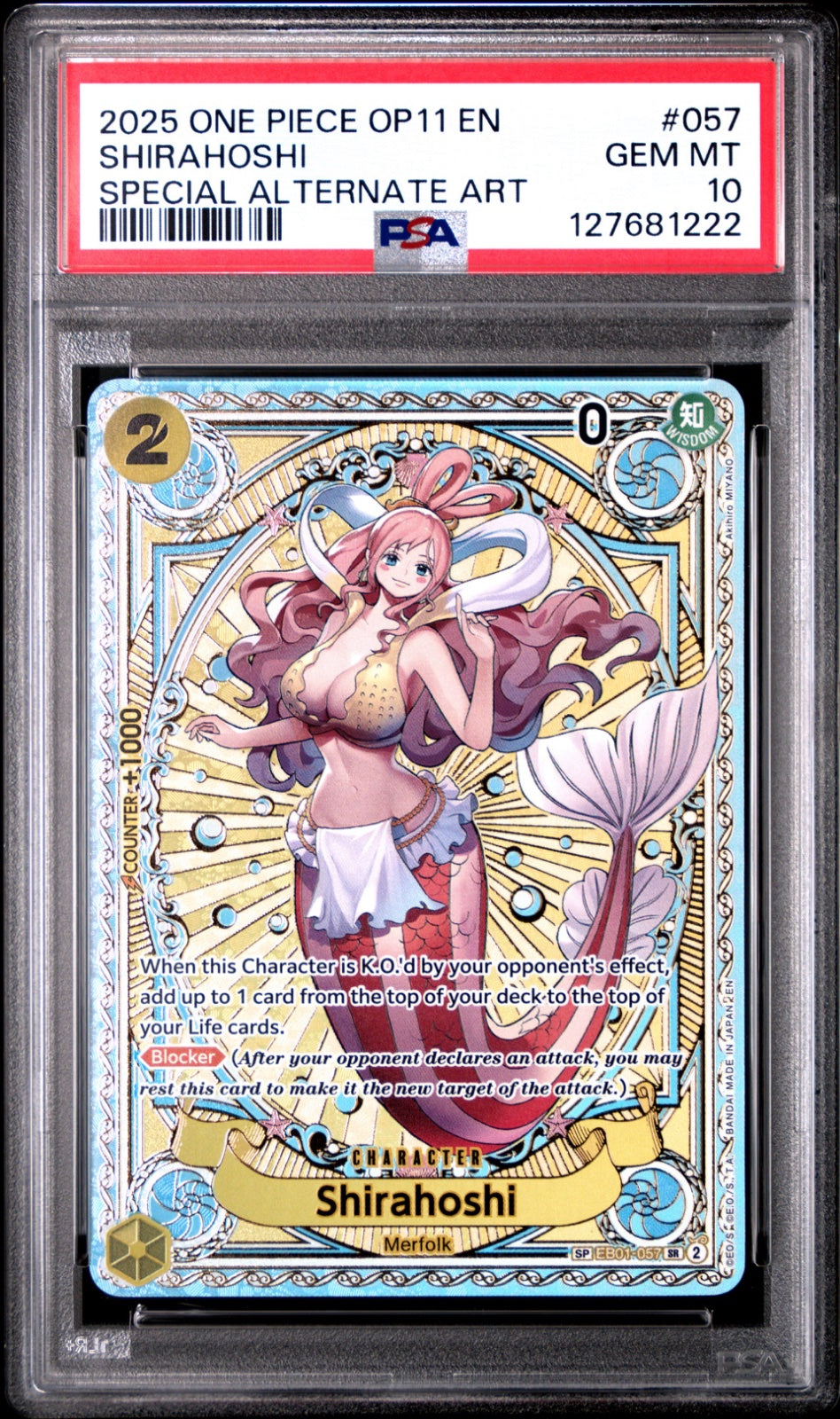 Shirahoshi (SP) EB01-057 (A Fist of Divine Speed) — PSA 10
