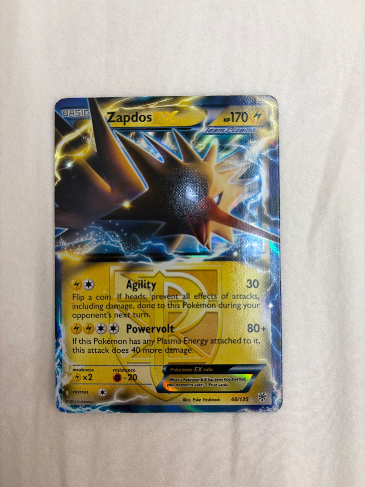 Zapdos EX (Team Plasma) 48 (Plasma Storm)