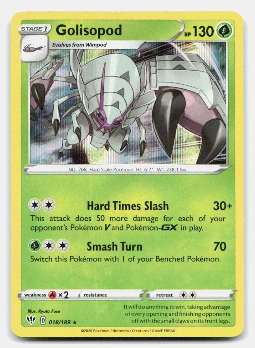 Golisopod 018/189 · Holofoil (Darkness Ablaze)