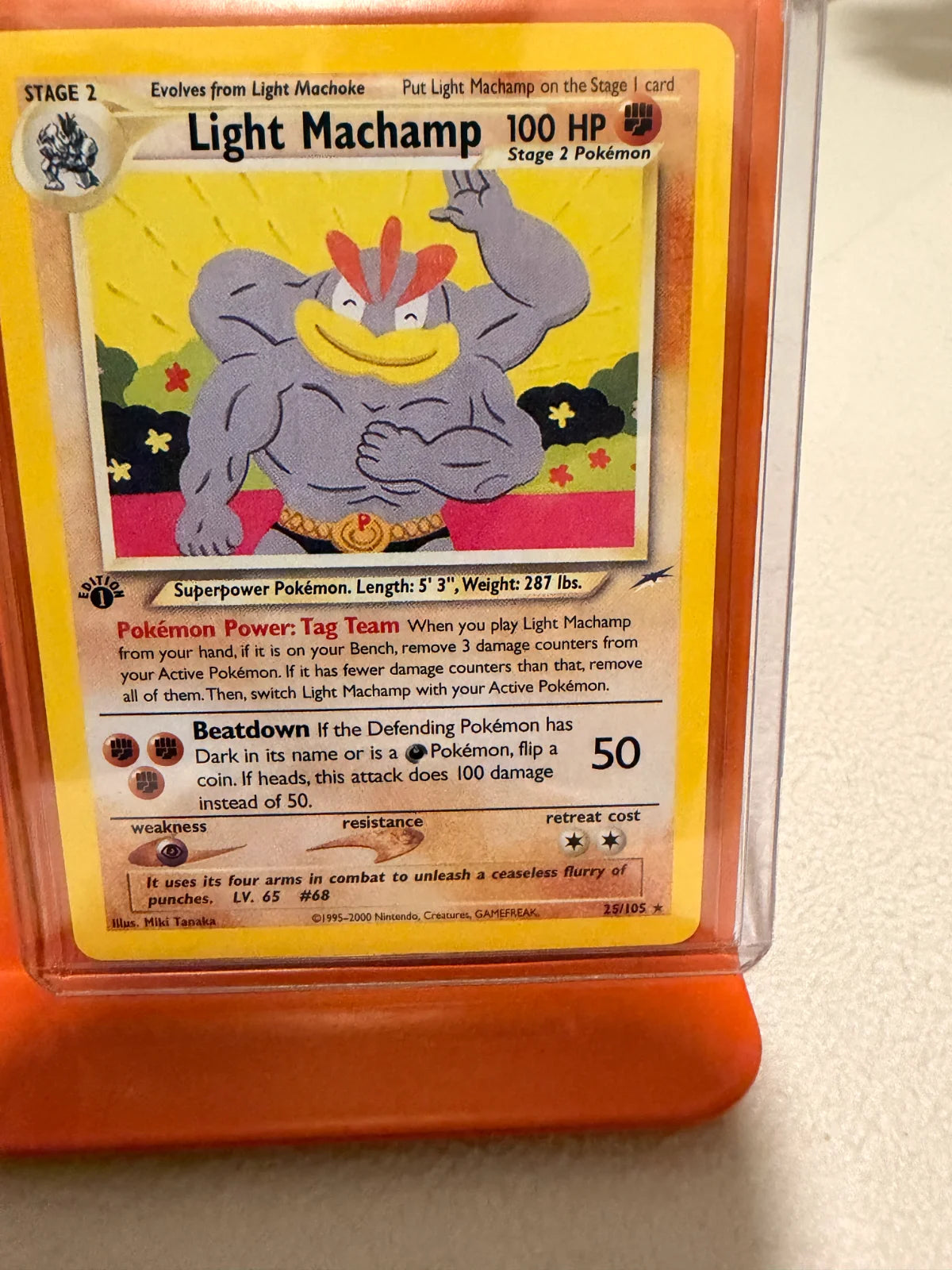 Light Machamp 25 · 1st Edition (Neo Destiny)