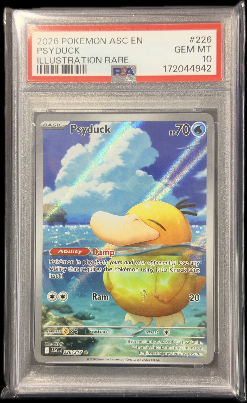 Psyduck 226/217 Ascended Heroes PSA 10