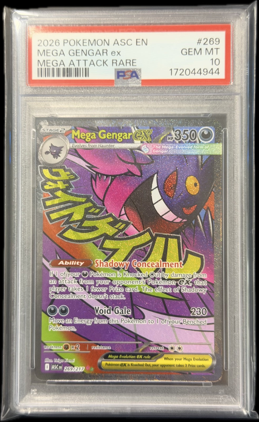 Mega Gengar ex 269/217 “Ascended Heroes” PSA 10