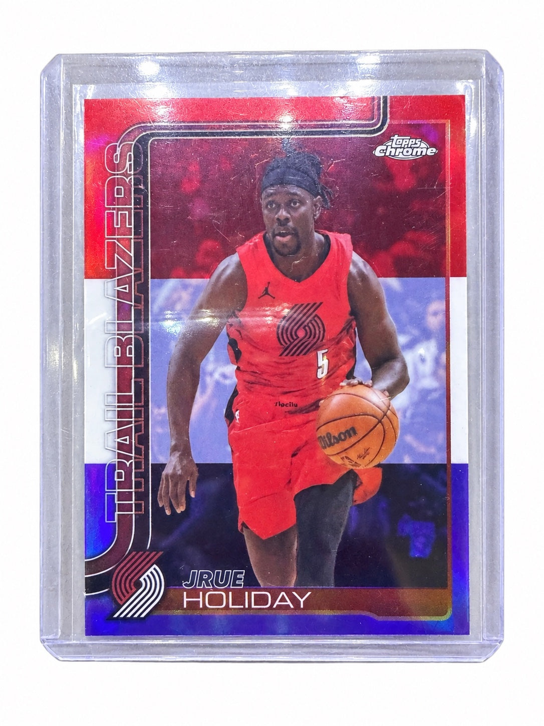 Jrue Holiday #64 Red, White, and Blue Refractor