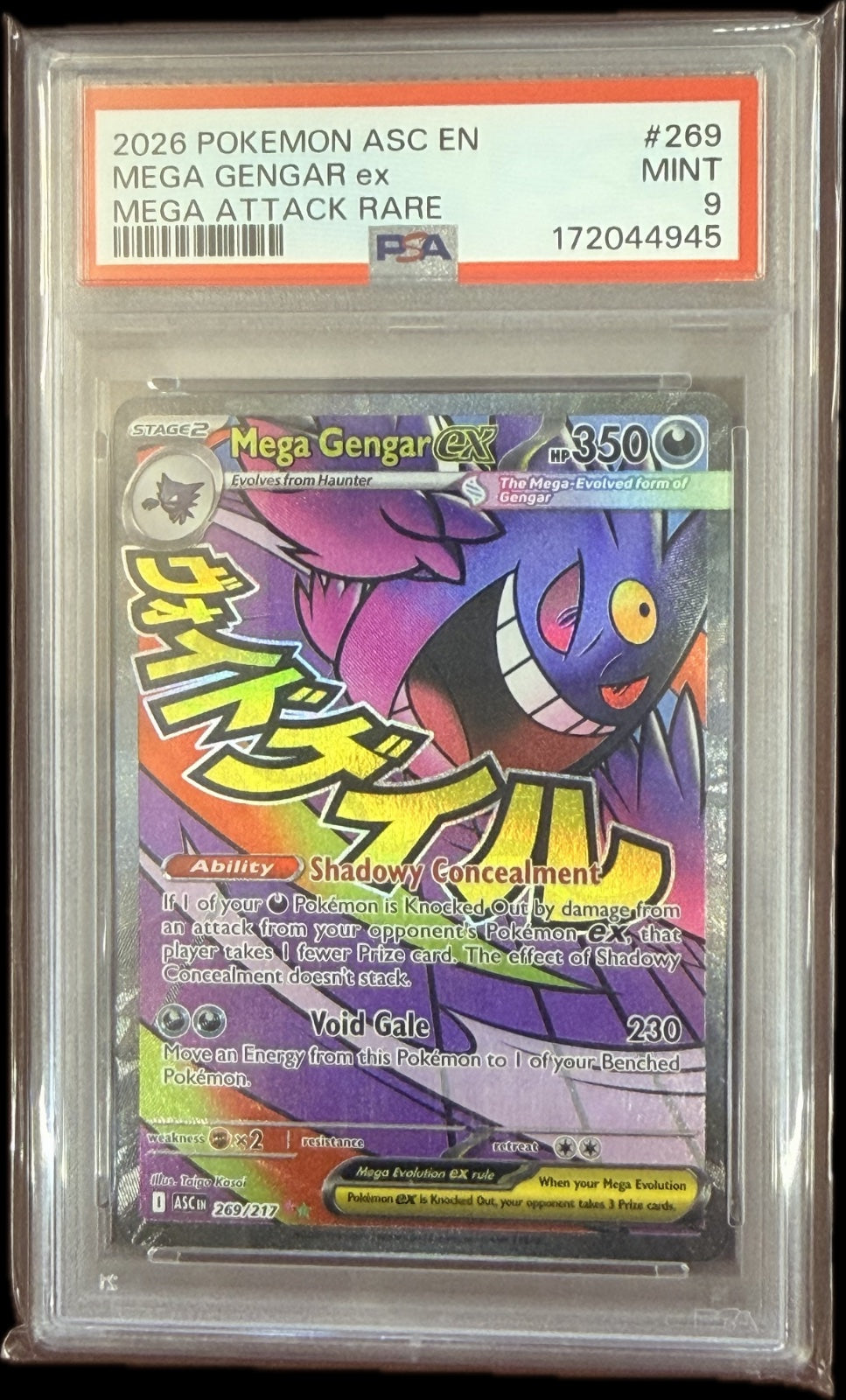 Mega Gengar ex 269/217 “Ascended Heroes” PSA 9