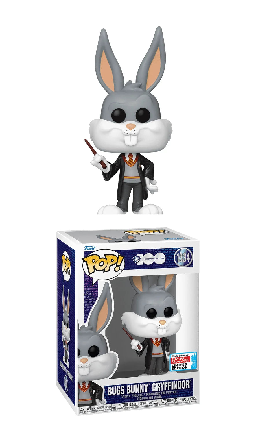 Funko Pop! WB 100 x Harry Potter - Bugs Bunny Gryffindor #1334 - Funko Exclusive 2023 Fall Convention Limited Edition