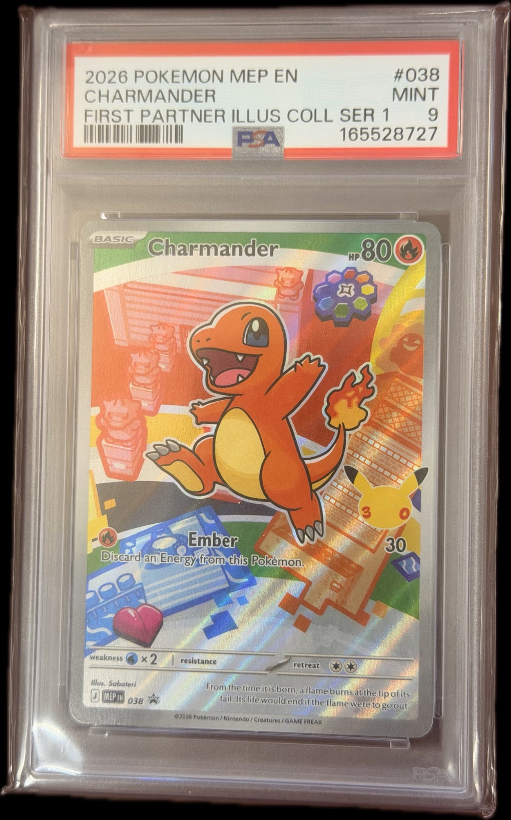Charmander 038 “Mega Evolution Promo” PSA 9
