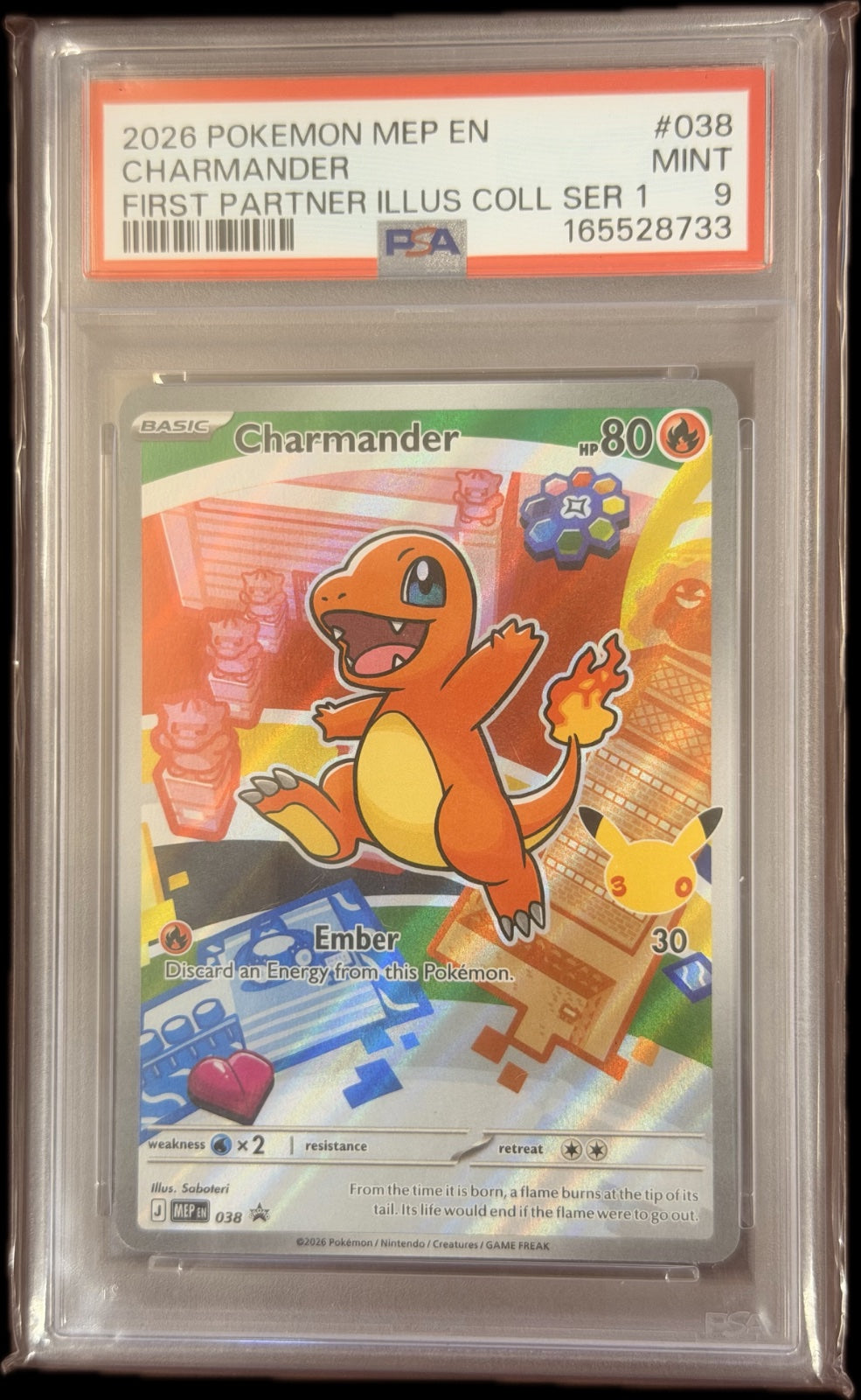 Charmander 038 “Mega Evolution Promo” PSA 9
