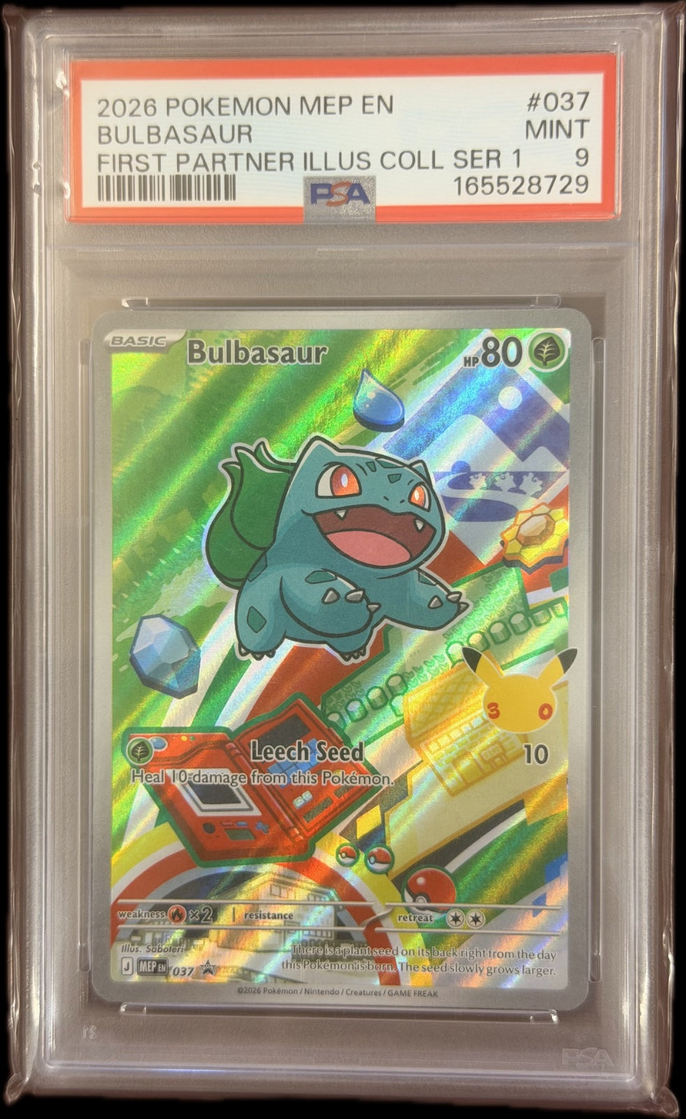 Bulbasaur 037 “Mega Evolution Promo” PSA 9