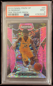 2019 RC JA MORANT #65 Panini DP PINK PULSAR PRIZM Memphis GRIZZLIES PSA 9