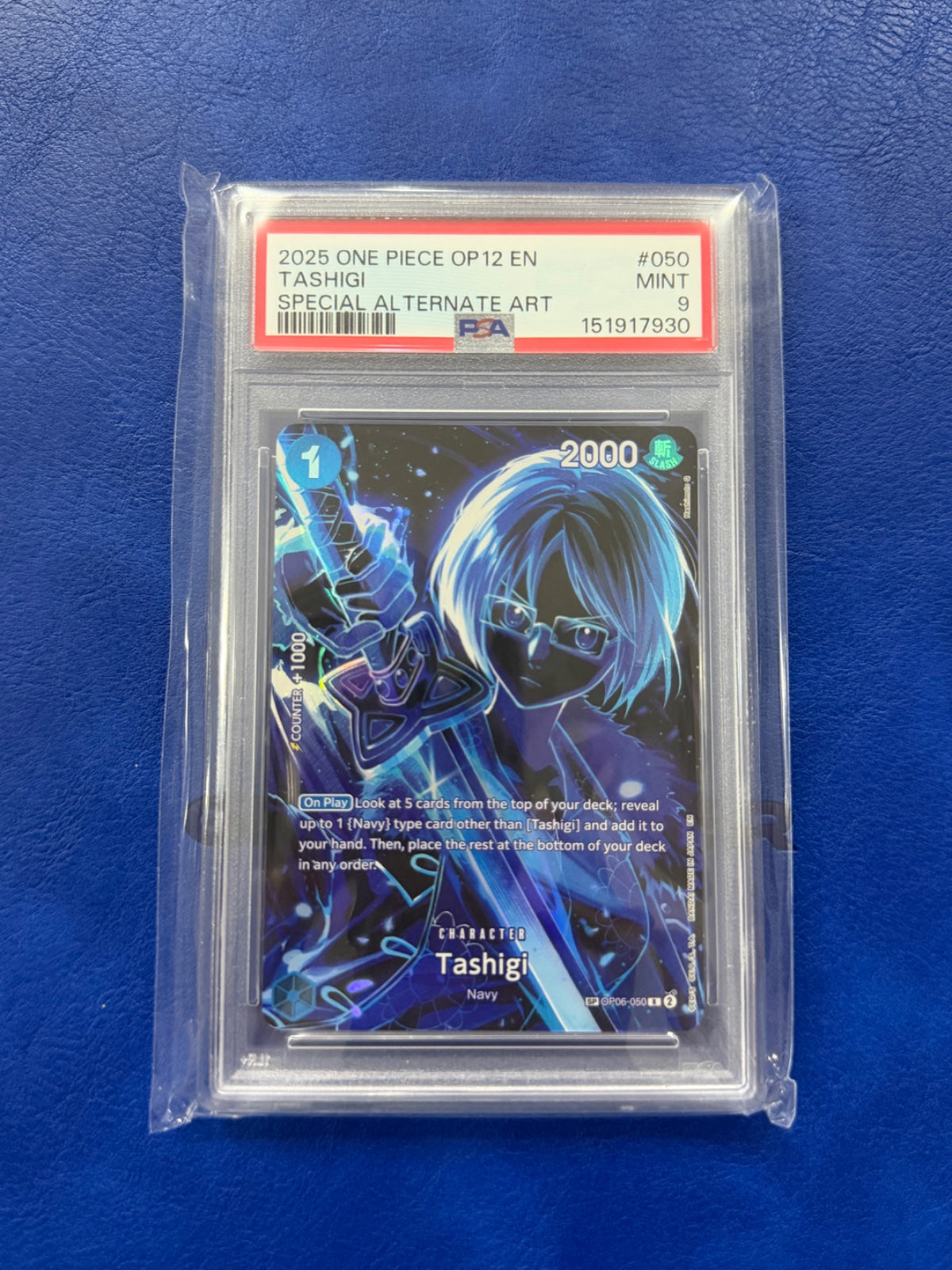 Tashigi (SP) OP06-050 (Legacy of the Master) — PSA 9