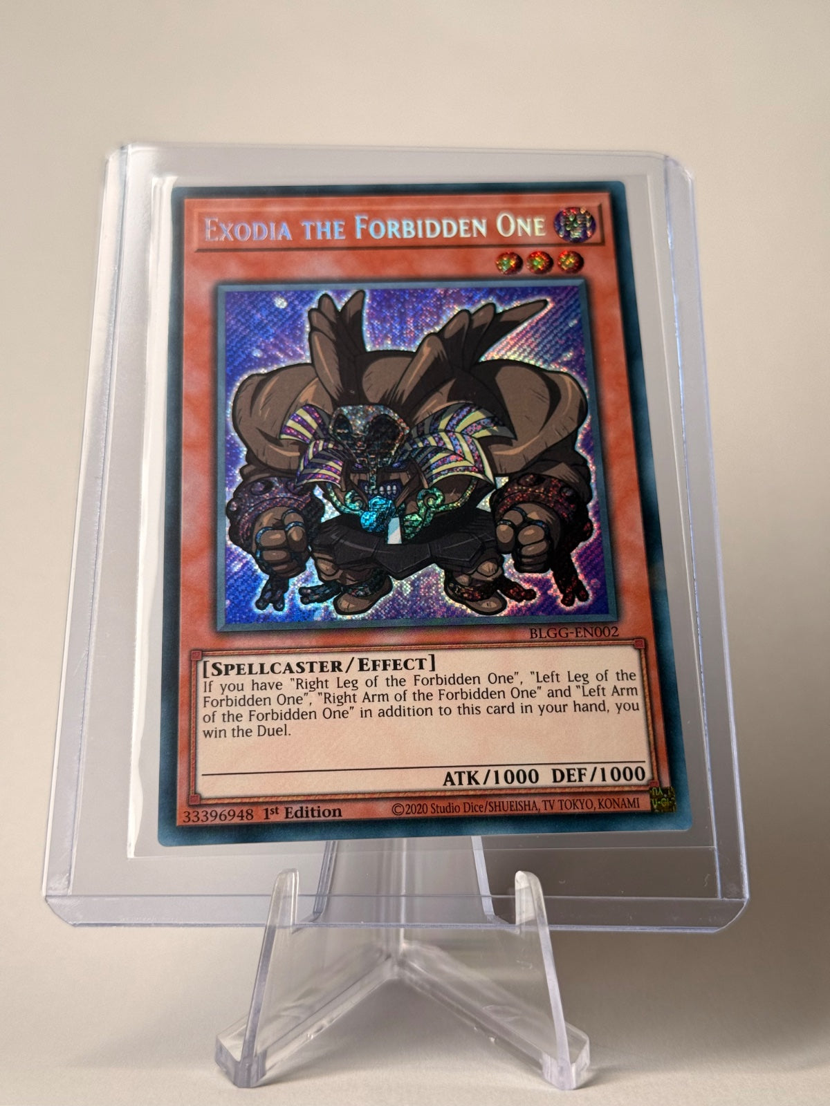 2026 Yu-Gi-Oh! Exodia the Forbidden One BLGG-EN002 1st Edition Secret Rare
