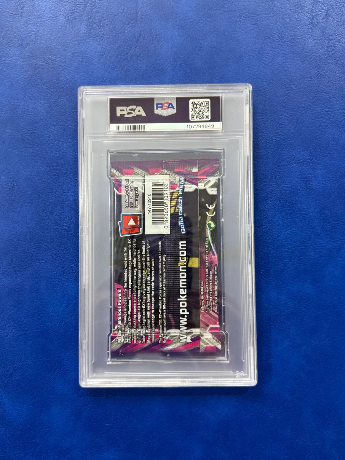 Pokemon XY Phantom Forces Mega Gengar Booster Pack PSA 9