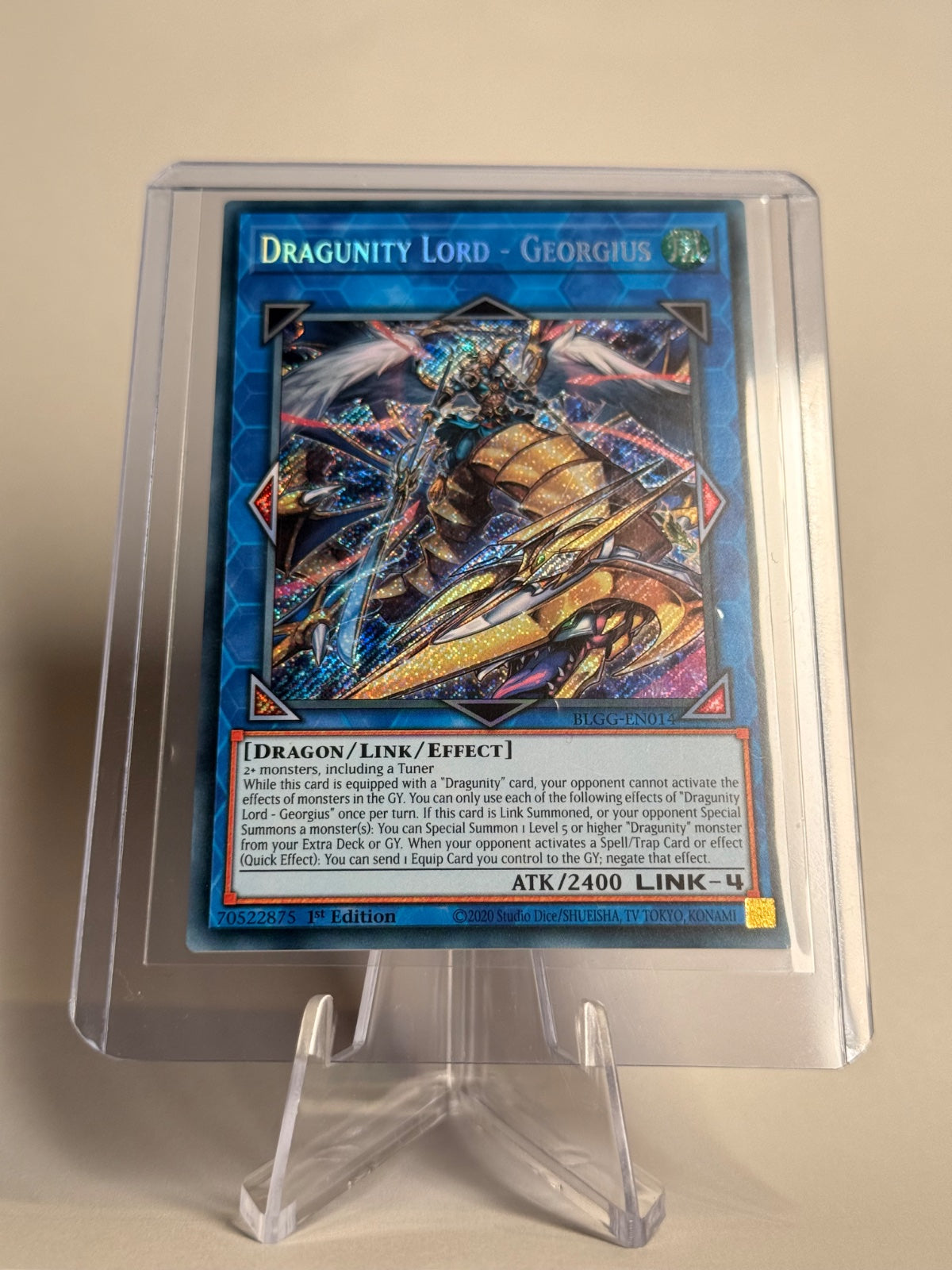 2026 Yu-Gi-Oh! Dragunity Lord – Georgius BLGG-EN014 1st Edition Secret Rare