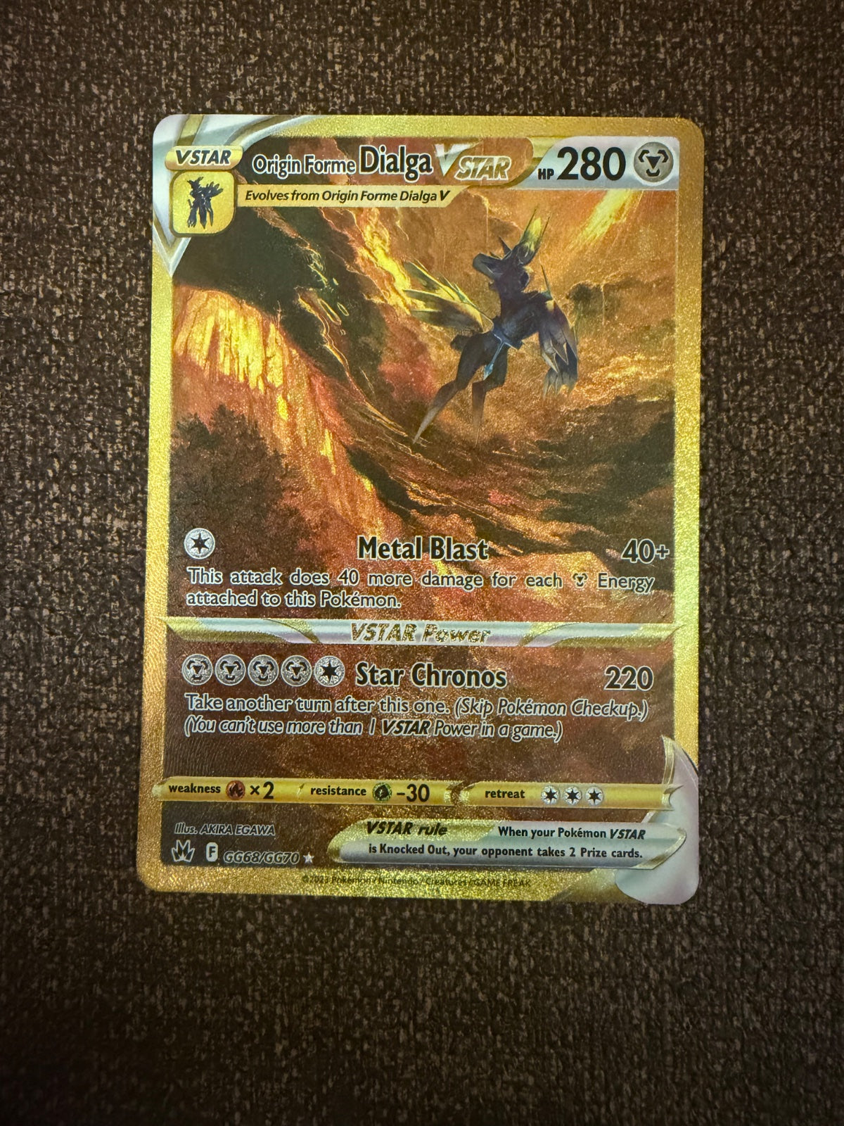 Origin Forme Dialga VSTAR (Secret) GG68/GG70 (Crown Zenith: Galarian Gallery)