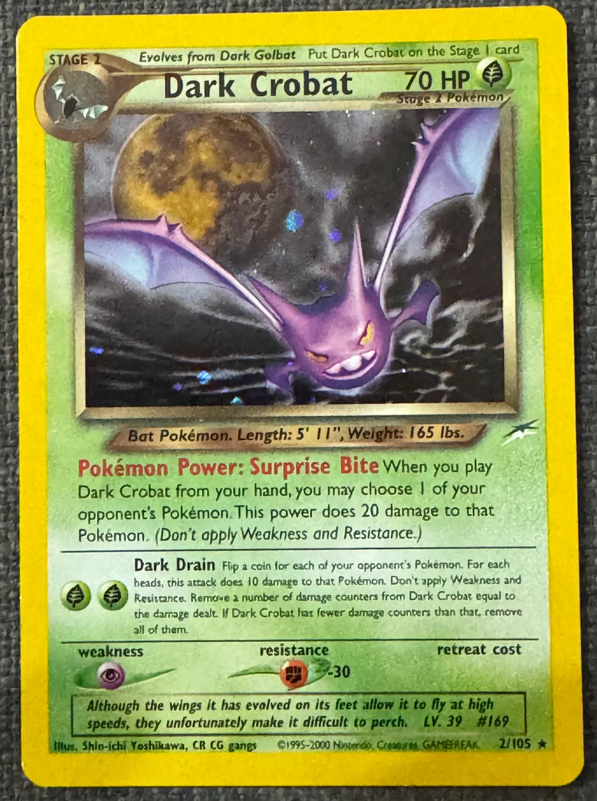Dark Crobat 2 · Unlimited Holofoil (Neo Destiny)