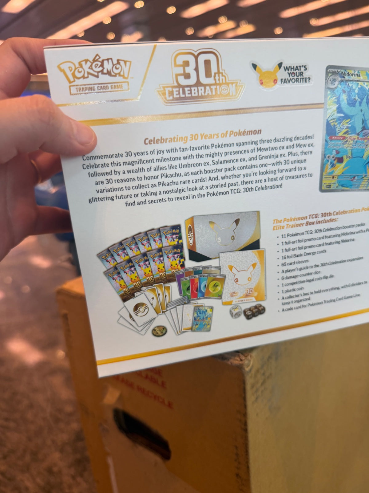 30th Celebration Pokemon Center Elite Trainer Box