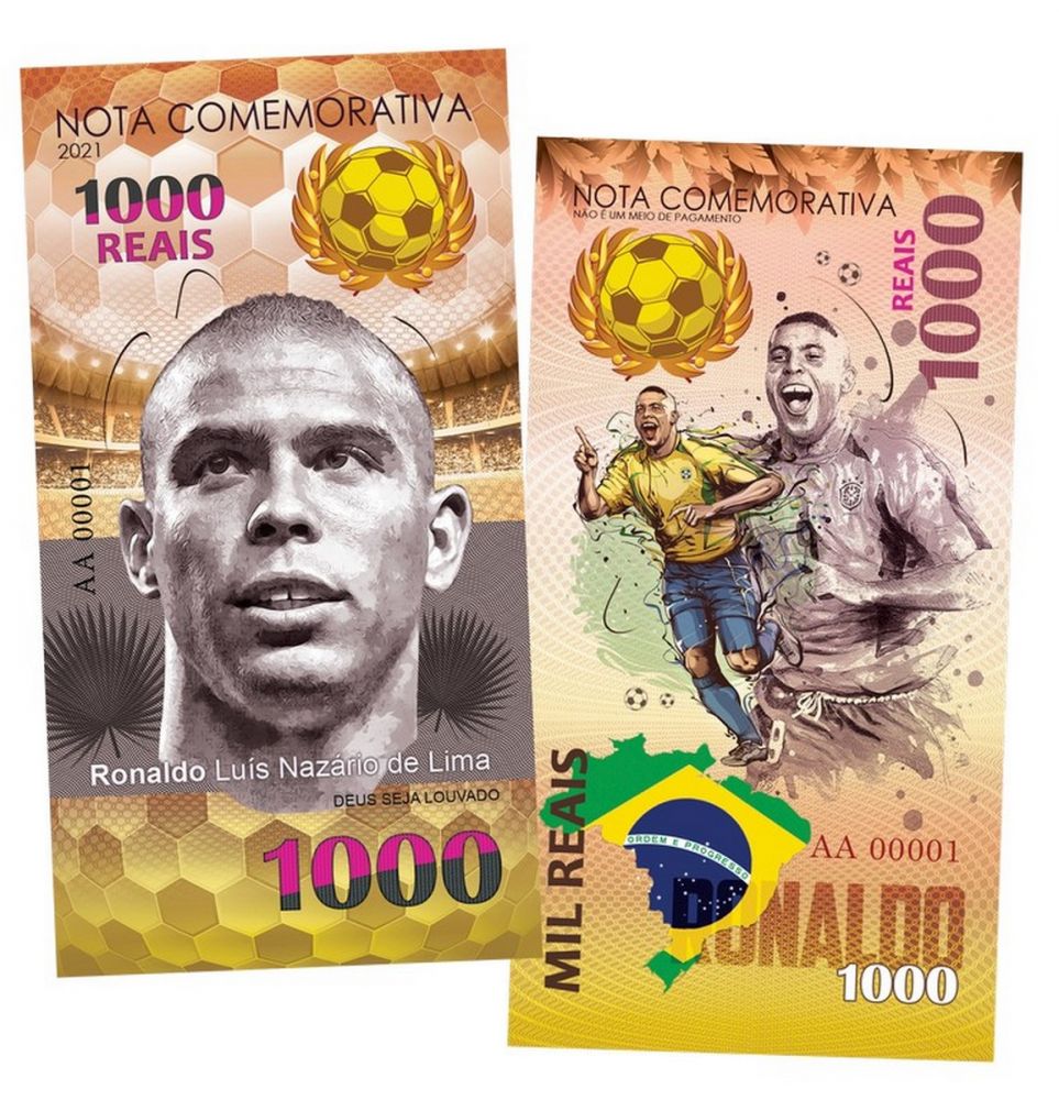 Ronaldo Luis 1000 Reais UNCB banknote