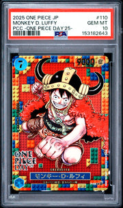 ONE PIECE, P-110, MONKEY D. LUFFY, 2025, JP PREMIUM CARD COLLECTION ONE PIECE DAY'25,  PSA 10
