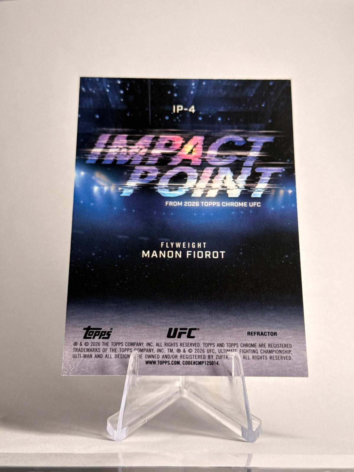 2026 Topps Chrome UFC Manon Fiorot Impact Point IP-4 Refractor