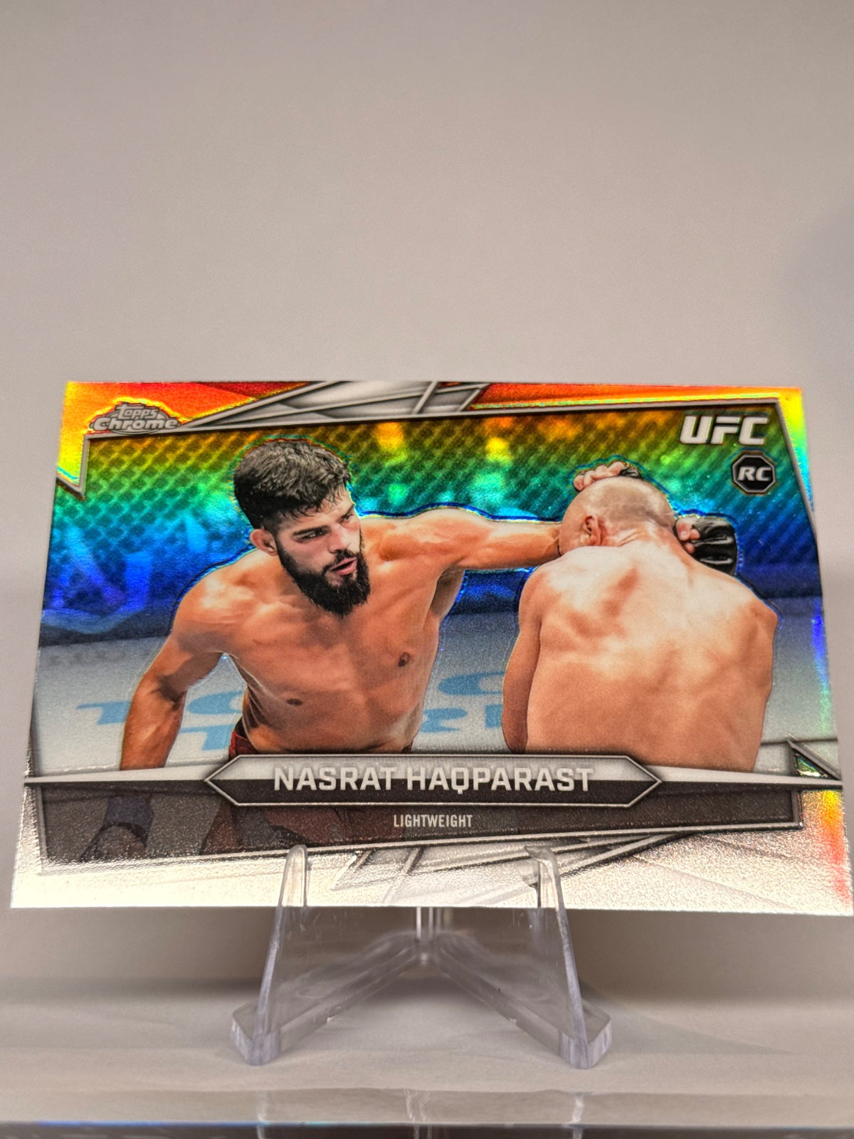 2026 Topps Chrome UFC Nasrat Haqparast #174 Rookie RC Refractor