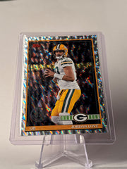 2026 Topps Jordan Love #91TF-42 1991 Topps Football Silver Crackle Foil – Packers