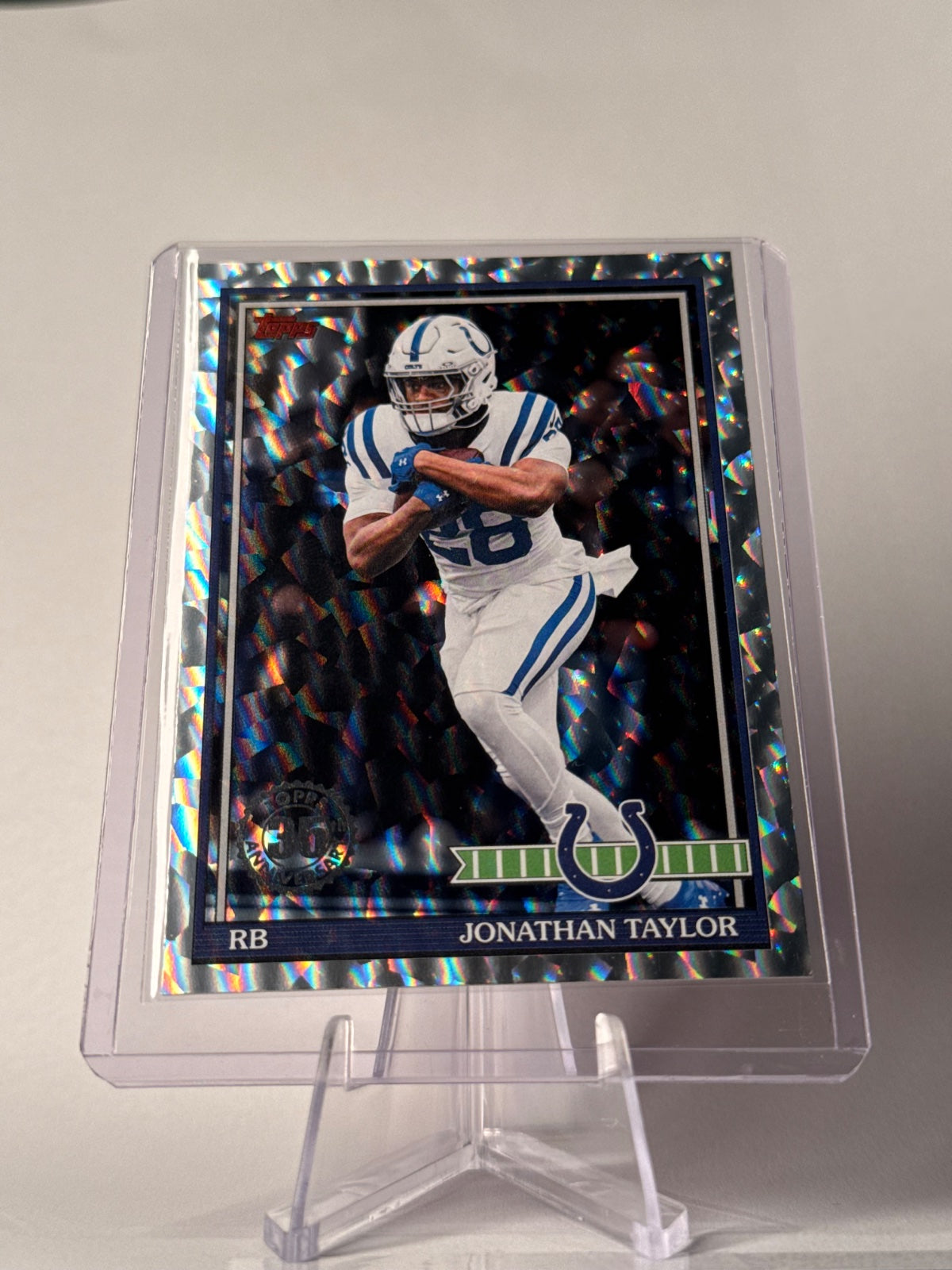 2026 Topps Jonathan Taylor #91TF-49 1991 Topps Football Crackle Foil – Colts