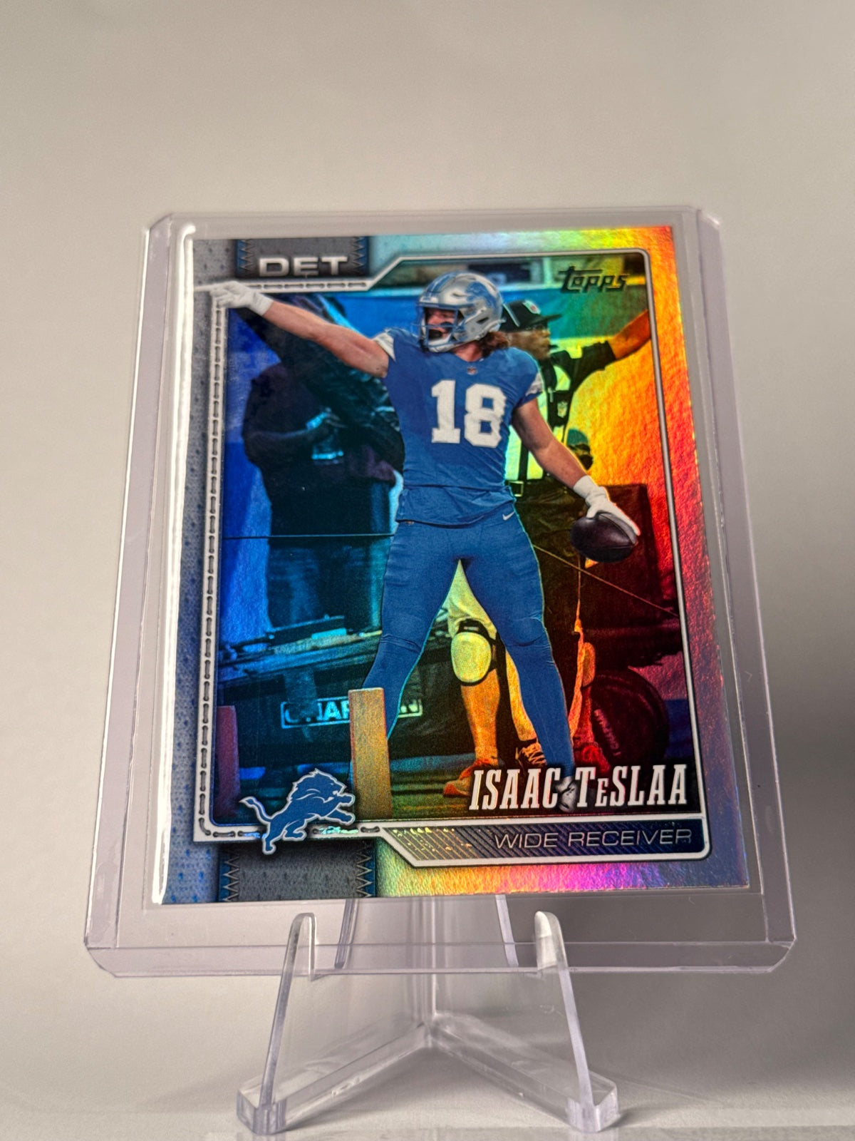 2026 Topps Flagship Isaac TeSlaa #64 Foil Parallel – Detroit Lions