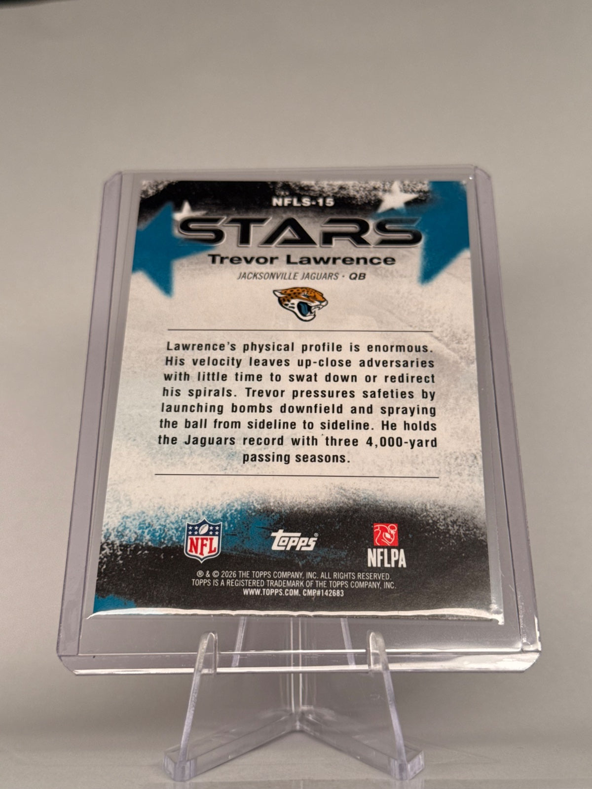 2026 Topps Trevor Lawrence #NFLS-15 NFL Stars – Jacksonville Jaguars