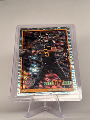 2026 Topps Jayden Daniels #91TF-44 1991 Silver Crackle Foil – Commanders