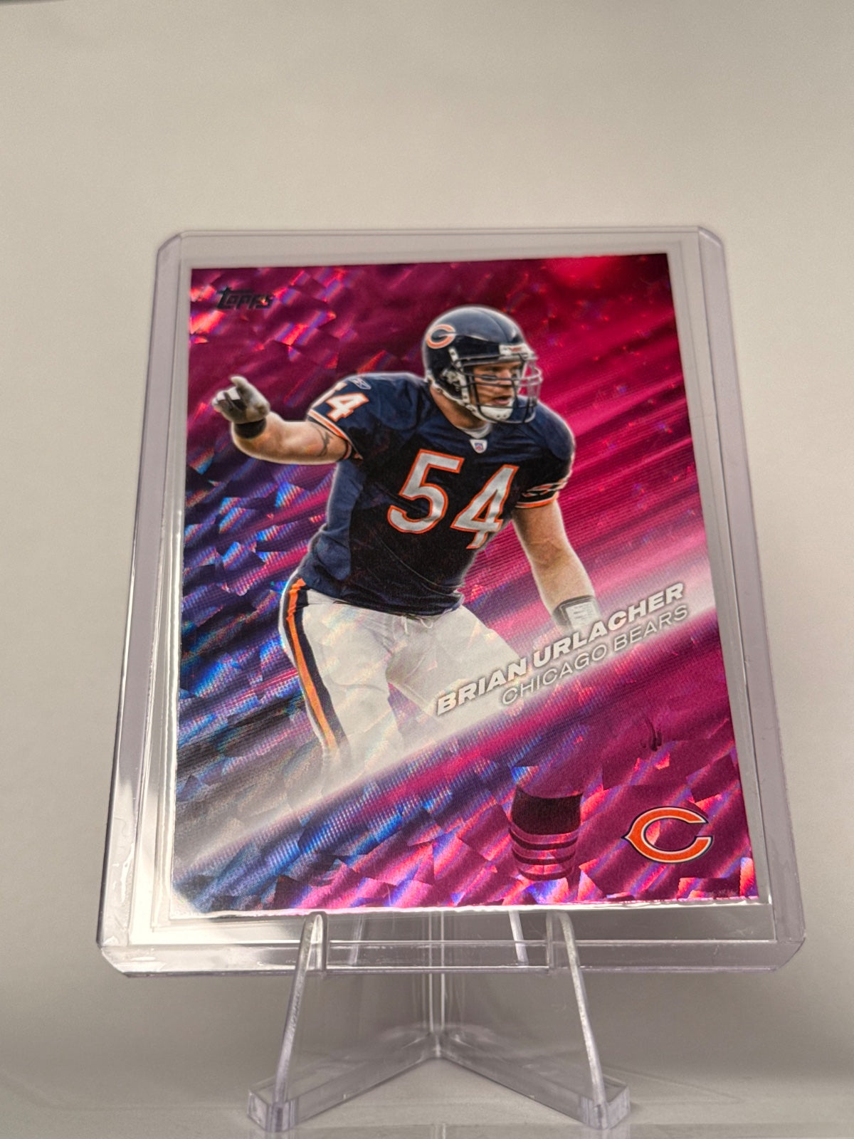 2026 Topps Brian Urlacher #GOTG-20 Greats of the Game Pink Crackle Foil SP – Bears