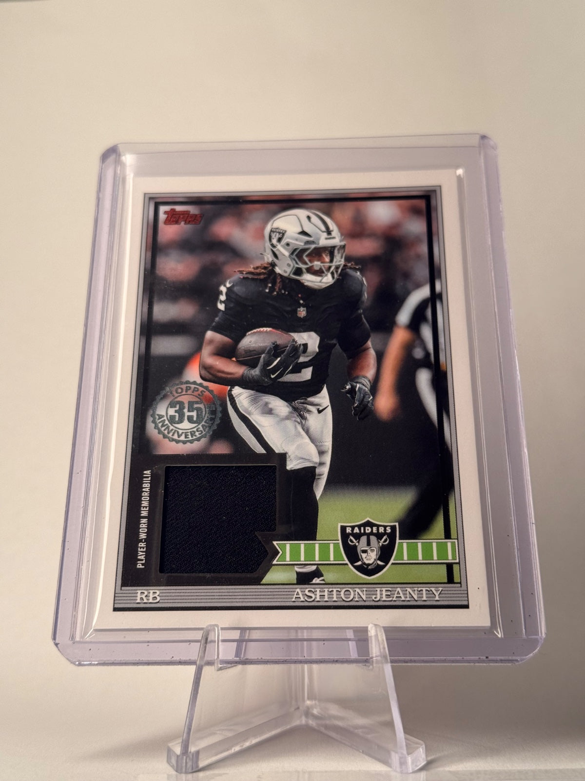 2026 Topps Ashton Jeanty #91TFR-AJ 1991 Player-Worn Relic – Raiders