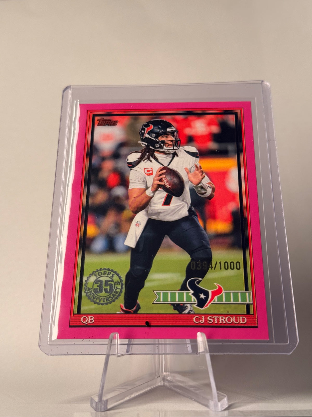 2026 Topps C.J. Stroud #91TF-45 1991 Topps Pink /1000 #0394 – Texans