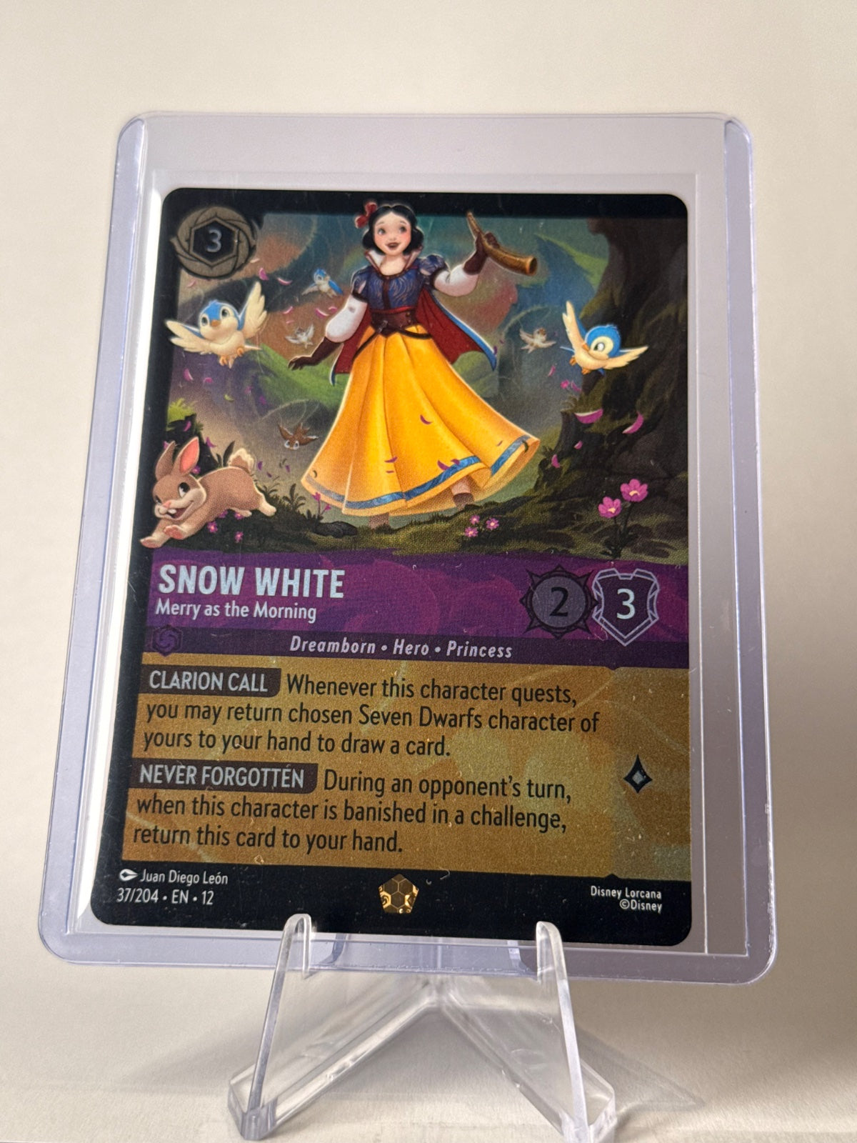 Snow White – Merry as the Morning 37/204 Legendary Disney Lorcana Wilds Unknown EN12