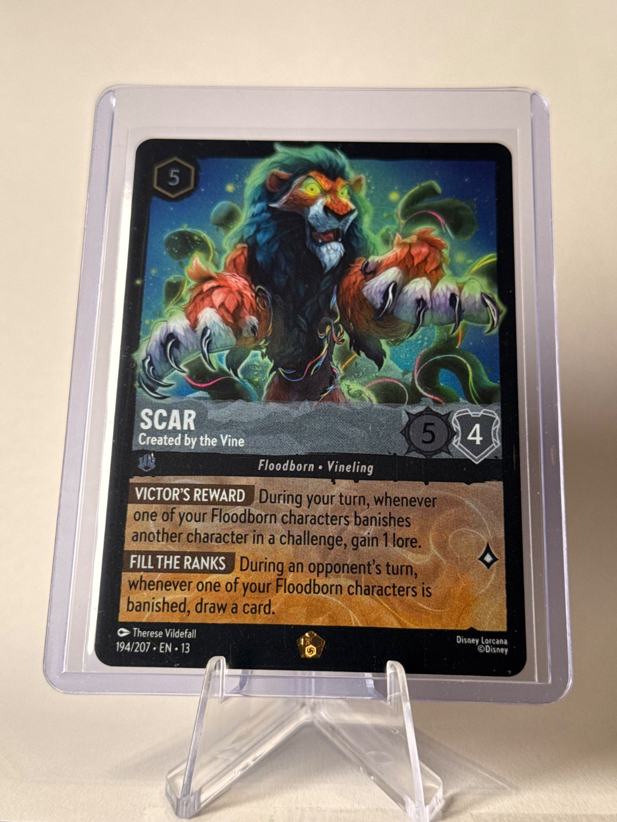 Scar – Created by the Vine 194/207 Legendary Disney Lorcana Attack of the Vine EN13