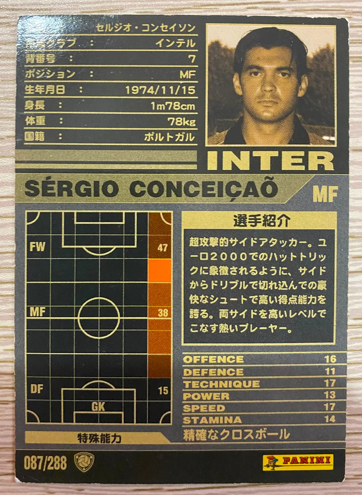2001-02 Panini/Sega - Sergio Conceicao - Inter